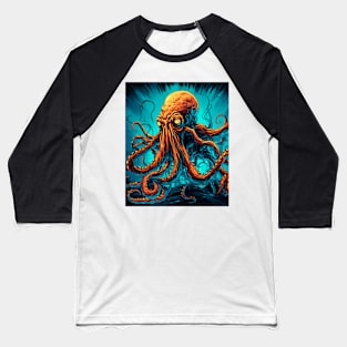 Octopus Artwork Baseball T-Shirt